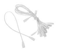 ADOCARN 10pcs White Light Power Cord Extension Cable with Plug for Appliances and Light Fixtures, Plastic Material, Seamless Connection and Safe Reliable Use, for Home and Workspace
