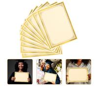 ADOCARN 10sheets Foil-Stamped Certificate Inner Paper with Rounded Corners for Printing Blank Graduate Diplomas Awards School Certificates Compatible with Inkjet and Laser Printers