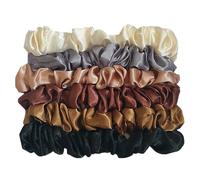 ADOCARN 12 Pcs Mini Silk Scrunchies Elastic Hair Ties Small Size Retro French Style Smooth Satin Fabric for Women Daily Wear Matching Dresses Jackets T Shirts