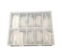 ADOCARN 120pcs Nail Extension Mold Kit with Scale Plastic Curved Nail Extension Forms for Acrylic and Gel Builder Different Sizes for Professional and DIY Use