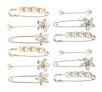 ADOCARN 12pcs Alloy Safety Pins for Pants and Dresses, Decorative Clothing Accessory Mixed Styles, for Formal Occasions and Shopping, Ladies Brooch Clips for Waist Tightening