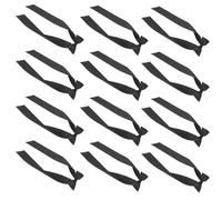 ADOCARN 12pcs Black Decorative Self-Adhesive Bowknot Ribbon Bows for Wrapping and Crafts, Elegant Polyester Bows for Festive Celebrations, Easter, Mother's Day and Birthday Parties