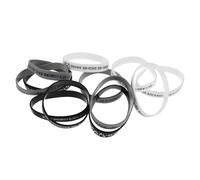 ADOCARN 12pcs Inspirational Silicone Wristbands Set with Bible Quotes for Adults, Portable Faith Bracelets in Black, White, and Grey, for Religious Events and Daily Wear