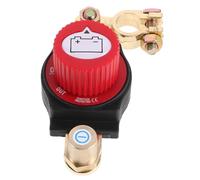 ADOCARN 12v 24v Battery Kill Switch Removable Knob and Adjustable Angle, Brass and Plastic Waterproof Master Power Cut off Switch for Negative Terminal Use in Cars and Trucks