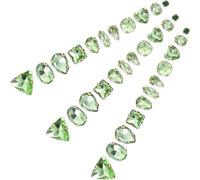 ADOCARN 130pcs Glass Rhinestones Sew on Small Rhinestones Decorative Multi-use Pretty Shape Design Green for DIY Crafts