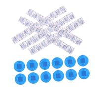 ADOCARN 150pcs Blue Metal Detectable Waterproof Adhesive Bandages for Food Service, 1 Inch Round Pe Material Water-Resistant Surface and Comfortable Wound Protection for Wet Settings