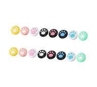 ADOCARN 16pcs Cat Paw Silicone Thumb Joystick Caps Protective Covers for Game Console Controllers, Comfortable Joystick Grip Replacement for Gaming Accessories, Multi-color Style
