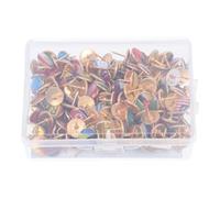ADOCARN 194pcs round Thumbtack Map Tacks Steel Pushpin Protects from Puncture Easy Removal Assorted Color for Marking Addresses and Homework