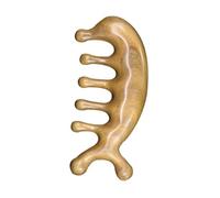 ADOCARN 1Pc Premium Scalp Massaging Comb Ergonomic Natural Sandalwood Hair Care Tool for Wet Dry Hair Comfortable Practical Wide Tooth Comb for Home Use Random Color