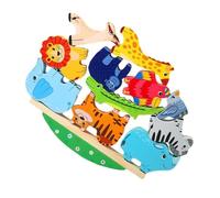 ADOCARN 1Set Animal Shaped Balance Stacking Blocks Creative Building for Promotes Social Skills and Hand Eye Coordination Desktop Playset for Ages