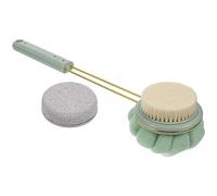ADOCARN 1set Double-Sided Bath Brush Handle Gentle Exfoliating Back Scrubber for Easy Cleaning and Massaging for Shower Use and Promoting Skin Health