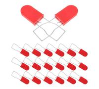 ADOCARN 1set Plastic Security Seal with Metal Wire, Self-Locking Tamper-evident Padlock for Electric Meters and Containers, Red Abs Shell with Steel Cable, Suitable for Logistics 100pcs