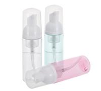 ADOCARN 1set Travel Foam Pump Bottle Plastic Refillable Dispenser for Lash Shampoo 2oz with Efficient Foaming Action and Anti-clog Design and Skincare Mousse for Travel and Gym Use 3pcs