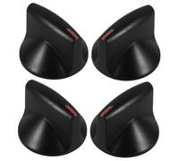 ADOCARN 2 Pairs Universal Gas Stove Knob Switch Replacement for Gas Burners and Cooktops Black Temperature Control Oven Stove Top Knobs Compatible