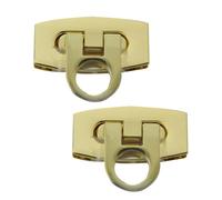 ADOCARN 2 Pcs 2 Pcs Durable Zinc Alloy Die-cast Geometric Padlocks with Screws, Practical Easy to Install for Ladies Bags