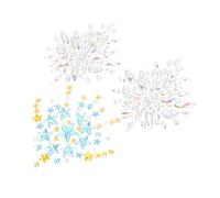 ADOCARN 2 Sets Rhinestone Breast Jewels Shimmery Gems Finish Peel and Stick Chest Stick on Gems for Cosplay Party Fashionable Body Jewels to Skin