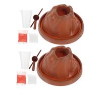 ADOCARN 2 Sets Volcanic Eruption Model of Giant Erupting Volcano Kit for Science Projects Engaging DIY Educational Experience for Kindergarten and Elementary Boys