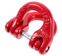 ADOCARN 2 Ton Steel Double Ring Coupling Link for Trailer Chains, Tow Hitch Safety Chain Connector with Great Reliability and Lockable Function, Red Mixed Style for Industrial Assorted