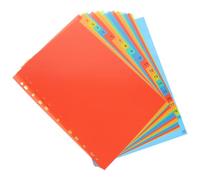 ADOCARN 20 Sheets A4 Binder Divider Plastic Dividers for Binder 11.67x8.84x0.24in Separator Tabs Design for Office Presentations