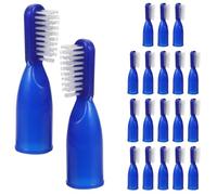 ADOCARN 20pcs Portable Half Finger Toothbrushes with Soft Bristles Large Brush Head Anti-Slip Easy to Clean Pp Plastic Material for Inmates in Detention Centers and Prisons