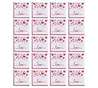 ADOCARN 20pcs Red Love Heart Disposable Paper Napkins with Strong Absorbency and Unique Print Design for Weddings and Valentine's Day Anniversary Celebrations
