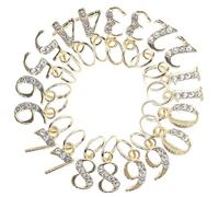 ADOCARN 20pcs Wear-Resistant Alloy Nail Charms with Diamond Decoration Comfortable and Light in Weight Nail Accessory for Work and Banquet Stylish Mixed Style Assorted Style
