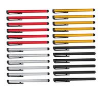ADOCARN 24pcs Capacitive Stylus Pen Set for Tablets and Phones Precision Electronic Touch Screen Pens Universal Compatibility Metallic Yellow and Red Colors