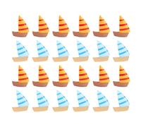 ADOCARN 24PCS Miniature Sailing Boats: Mini Sailing Boat Model for Themes Dollhouse Fairy Garden Micro Landscape Decor