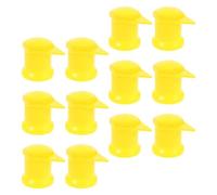 ADOCARN 24pcs Yellow Plastic Wheel Lug Nut Indicators for 33mm Nuts Reliable Protection and Withstand Extreme Climates on Semitrailers in Bad Weather