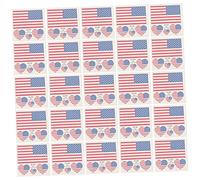 ADOCARN 25pcs American Flag Heart Shape Stickers for for Festivals Parties and Celebrations for Sharing Friends