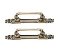 ADOCARN 2pcs Antique Barn Door Handles: Vintage Sliding Gate Pull Front Entry Handle Rustic European Style Metal Hardware for Closet Garages Sheds Drawer Cupboard