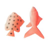 ADOCARN 2pcs Artificial Fish Models Realistic Micro Fish Figurines for Kitchen Display Decoration and Photography Props Safe Materials for Educational Learning and Engagement