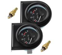 ADOCARN 2pcs Automotive Oil Temperature Gauge 50-150°c with Pointer Style, Metal round Design, Easy Installation, Universal Fit for Car Dashboard and Automobile Modification