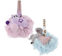 ADOCARN 2pcs Bath Loofah Bath Sponge for 50g Pe Material Easy to Use Easy to Clean Adorable Appearance and Adults Bathing