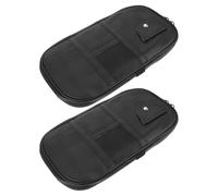 ADOCARN 2pcs Car Sun Visor Organizer Fit Multi-pocket Storage Pouch for Sunglasses Cards Cash Pen Keys Easy Install Auto Interior Accessories for Truck Suv