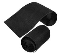 ADOCARN 2pcs Carpet Cable Cover Floor Cord Cover Lightweight Polyester Cable Management Floor Cord Concealer Minimizes Tripping Risk Home Office Black 39.30x3.93x0.08in