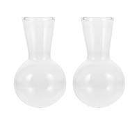 ADOCARN 2pcs Creative Glass Bulb Vase for Hydroponic Plants, Simple Style Flower Arrangement Container Made of Glass, for Office Decoration and Beautifying Your Space