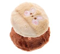 ADOCARN 2pcs Cute Cartoon Long Plush Powder Puff Makeup Cushion, Multi-functional Soft Cloth Material for Setting Makeup and Applying Loose Powder, Friendly Design for Women