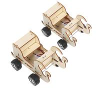ADOCARN 2pcs DIY STEM Car Kit: Build Your Own Wooden Voice Control Model Car - DIY Assembly Model for Science Experiments and Hands-On Learning