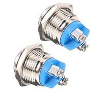 ADOCARN 2pcs Door Bell Button Replacement Auto Reset Push Panel for Access Control Durable Screw Terminal Ringer Buttons Easy Installation for Wired Doorbells