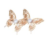 ADOCARN 2pcs Elegant Butterfly Hair Clips with Rhinestone Decoration Secure Billed Design Vintage Style Hair Accessories for Women and Decorative Fairy Jewelry for Embellishment