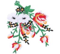 ADOCARN 2pcs Floral Embroidered Clothing Appliques Lightweight Western Patches for Dresses Bed Sheets Tablecloths DIY Sewing Fabric Decorations