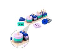 ADOCARN 2Pcs Geometry Intelligence Board Building Blocks for Shape Matching Educational Early Learning Tool for Enhances Logical Thinking and Color Recognition Skills