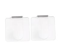 ADOCARN 2pcs Handheld Clear Acrylic Makeup Palettes for Custom Color Mixing Ergonomic Transparent Cosmetic Tray for Eyeshadow Eyeliner Foundation Blending Professional Nail Art and Makeup
