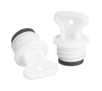 ADOCARN 2pcs Hot Water Bottle Stopper Rubber Seal Plug, 1.8cm Leakproof Reusable White Seal for Hot Water Bags, Home Use Dining Rooms