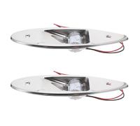 ADOCARN 2pcs LED Boat Navigation Lights Flush Mount with Dual Colour Design 304 Stainless Steel Sealed Circuit Board for Yacht and Pontoon Marine Position Signal