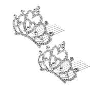 ADOCARN 2pcs Lightweight Rhinestone Tiara Comb for Girls Boy Girl Tiara Headband Hair Comb Crown Mini Headpiece Hair Clip Headpiece