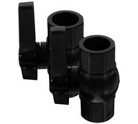 ADOCARN 2pcs Manual 2-Way Plastic Ball Valve for Cold Water Supply Line, Black PVC Material with Leak-Proof Design and Rust Resistance, Suitable for Homes and Industrial Environments