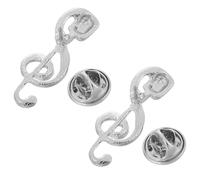 ADOCARN 2pcs Music Note Microphone Brooch for Men and Women and Silver Pins Unique Music Lover Accessory Gift for Mother's Day Birthdays Graduations Party Lapel Pins