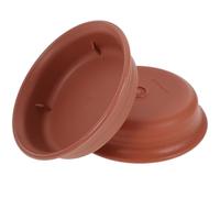 ADOCARN 2pcs Round Plastic Plant Pot Saucers for Gardening, Collecting Excess Water Drainage, Keep Desktop or Windowsill Clean, Suitable for Indoor and Outdoor Use